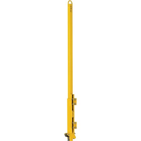 GLOBAL INDUSTRIAL Steel Ladder Safety Post, Yellow Powder Coated 713158
